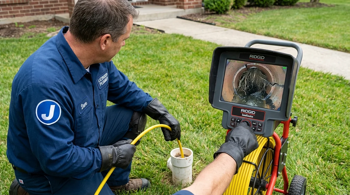 Sewer camera inspection being performed by Johns Plumbing LLC in Bajadero